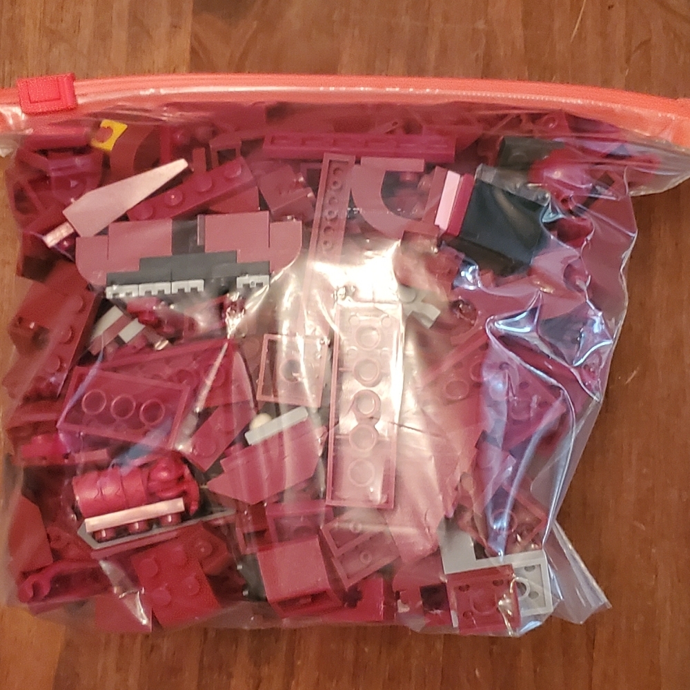 Maroon Lego Blocks Set
